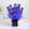 FlowerAura Fresh Live Chocolate Bouquet of 10 Chocolate Delight Vase Arrangement For Birthday Gift, Anniversary Gift, Wedding Gift, Valentine’s Day Gift & Gift For Special Occasion (Same Day Delivery)