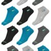 SWAGR 12 Pairs Solid Cotton Ankle Socks for Men Women, Pack of 12.