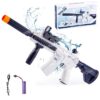 VikriDA Electric Water Gun, Powerful Long Range Shooting Water Guns M416 with Batteries, Super Water Blaster Summer Toys for Pool – Blue