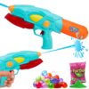 Zest 4 Toyz Holi Water Gun for Kids High Pressure Water Pichkari with 1 Herbal Gulal and 100 Water Balloons for Boys and Girls